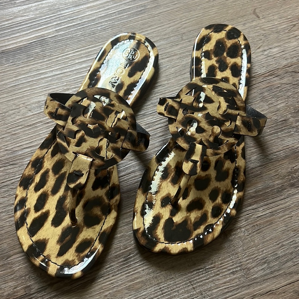 Tory Burch Miller printed patent sandal